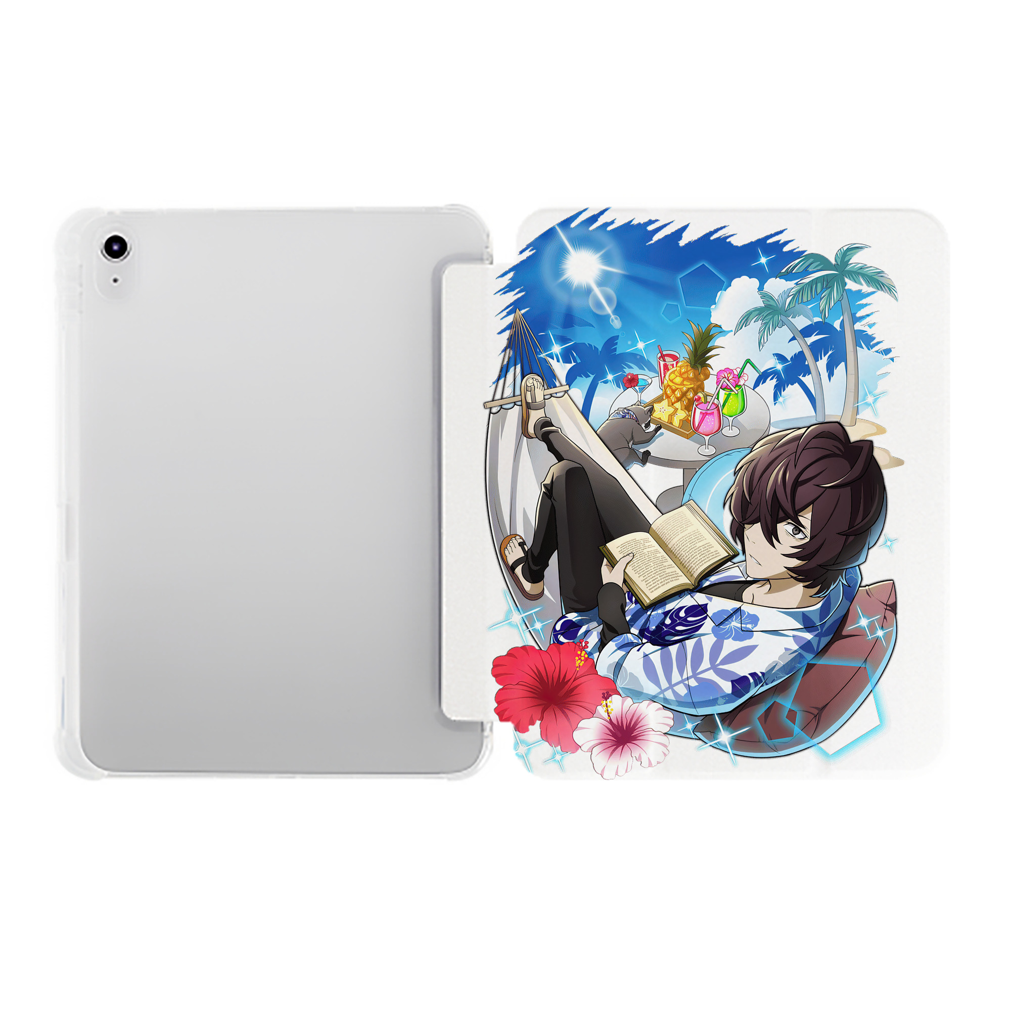 （画像用） 文豪ストレイドッグス Bungo Stray Dogs IPad ケース ペン収納付き 三つ折りスタンド PUレザー×シリコン 対応機種9.5/10.5/10.9インチ